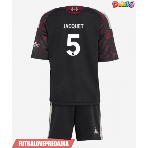 Lacne Dětský Futbalové dres Liverpool Jeremy Jacquet #5 2026-27 Krátky Rukáv - Tretina (+ trenírky)